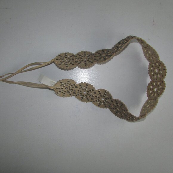 Genuine Leather Floral Studded Belt - S - NEW - Picture 6 of 6